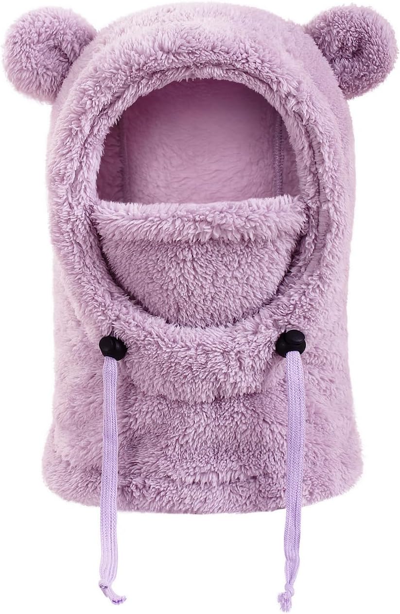 Cagoule Unisexe Garcon Fille 3-10 Ans Bonnet Enfant Hiver