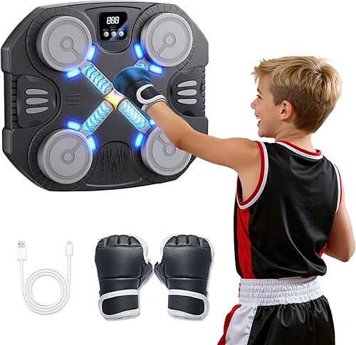 changenow Music Boxing Machine for Kids&Adults,Bluetooth Smart Boxing Training Machine,Wall