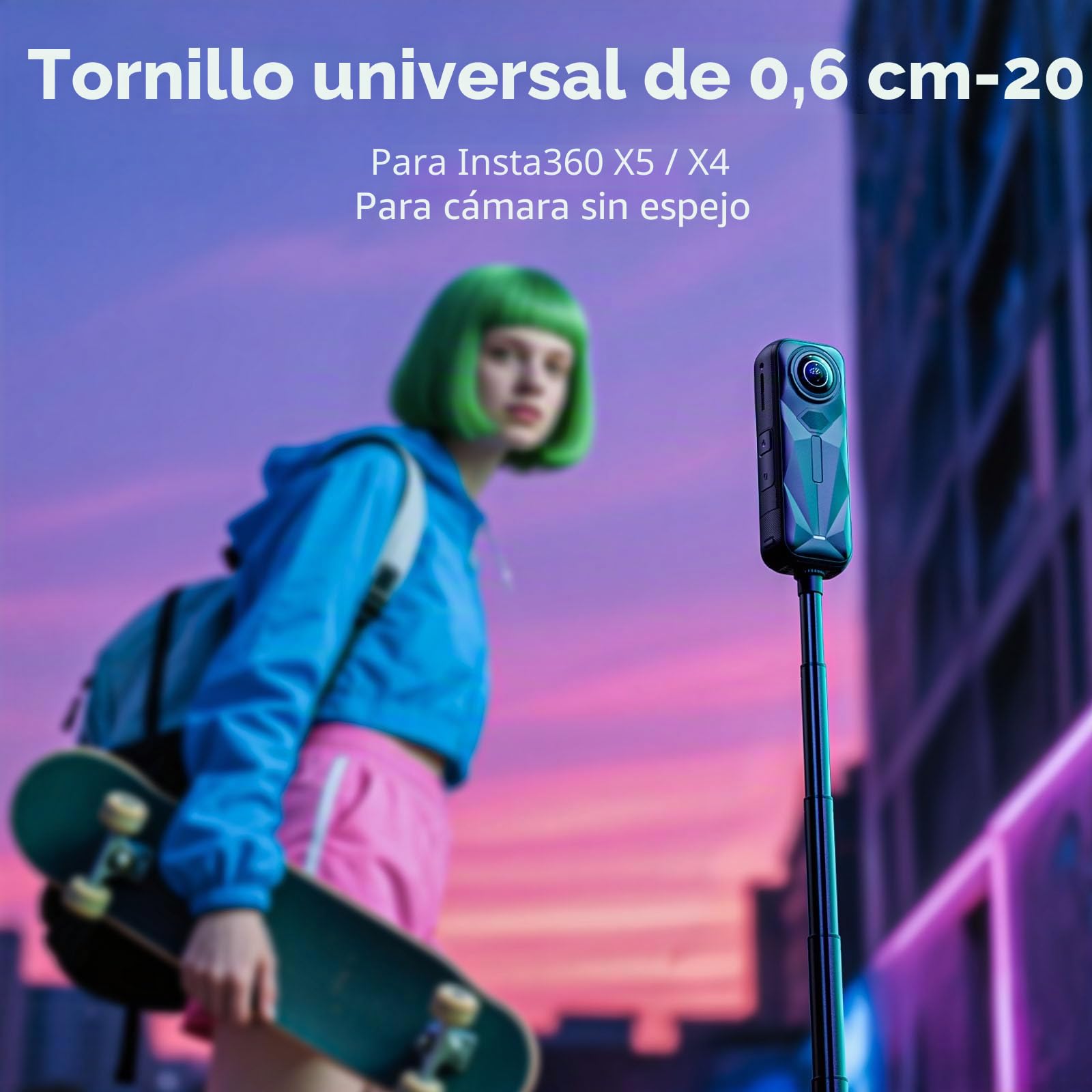 SmallRig 59" Selfie Stick trípode para GoPro Hero 12/11/10/9, para DJI Action 4/5 Pro, cámara panorámica invisible para Insta360 X4/X5, soporte de barra de extensión ajustable 5284