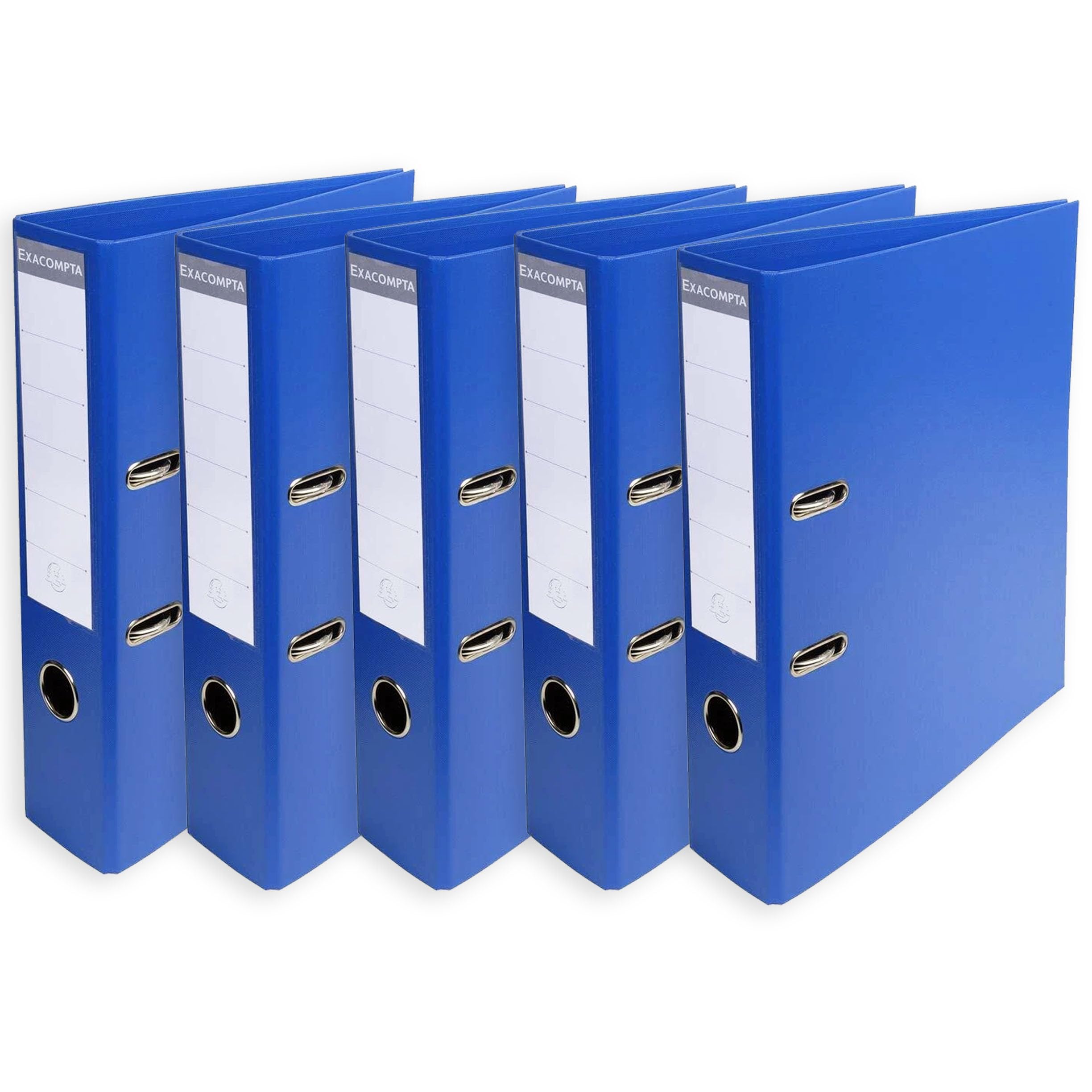Exacompta A4 Prem'Touch PVC Lever Arch File - 2 Rings, 320 x 290mm, 70mm Spine, 75mm Rings, FSC-Certified (5, Dark Blue)