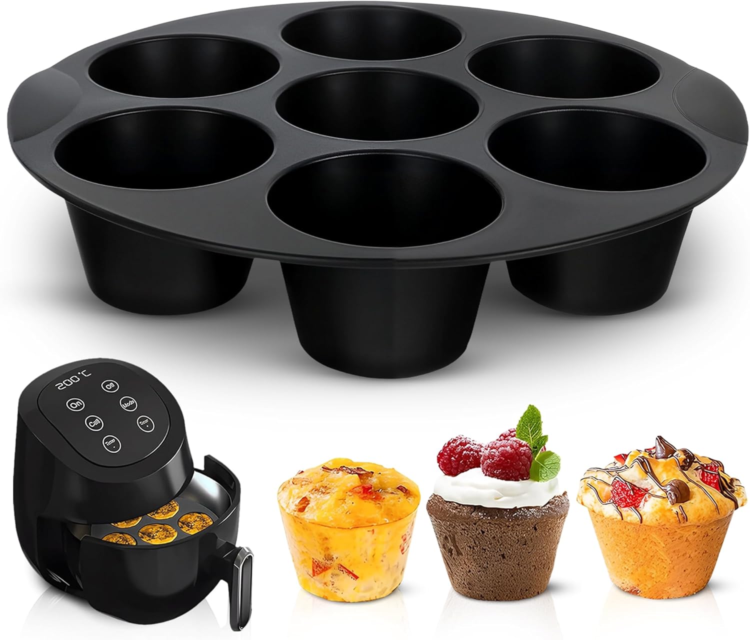 Air Fryer Muffin Pan (7 Cups) — Silicone Muffin Kenya Ubuy