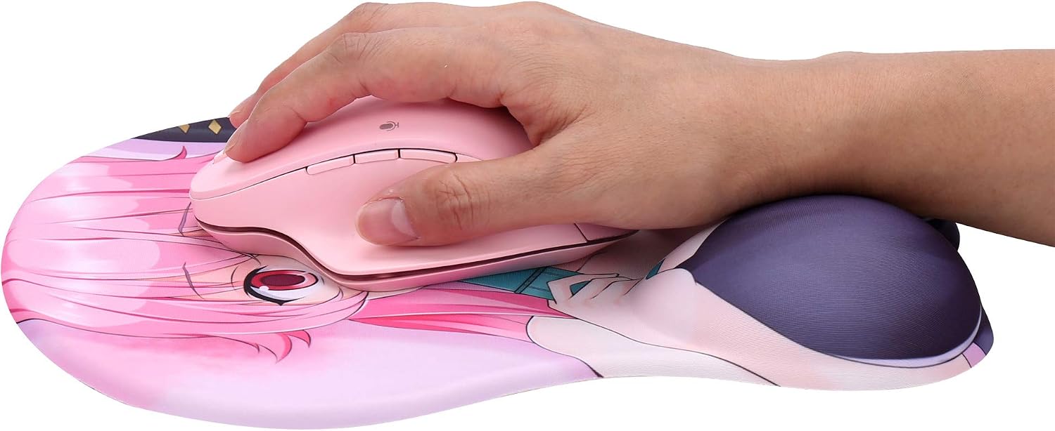 "Mirai Nikki Gasai Yuno Anime Mouse Pads with Wrist Rest Gaming 3D Mousepads 2Way Skin (Yuno) image 4