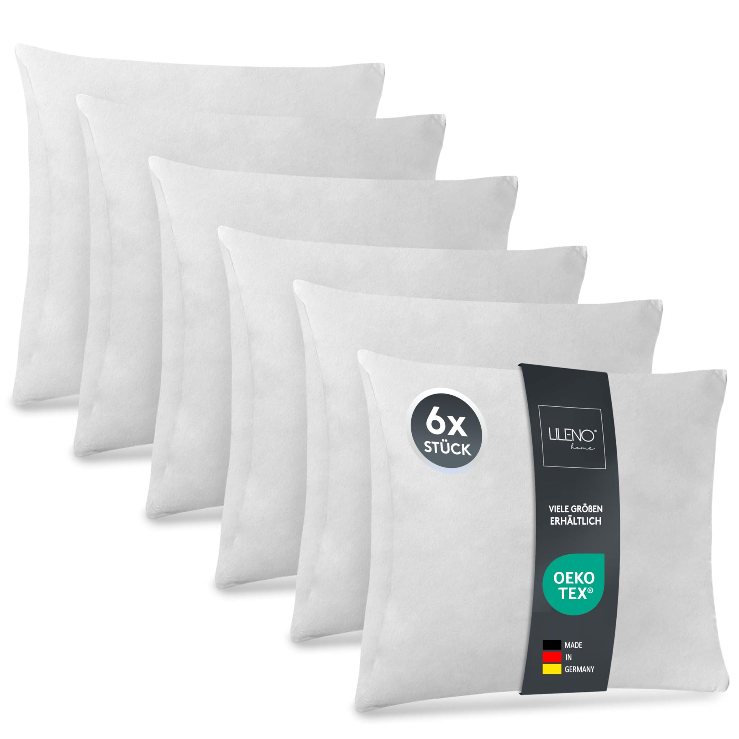 LILENO HOME Kissenfüllung Set – Pralles Innenkissen für Sofakissen & Dekokissen – Wolkenweiches Kopfkissen & Schlafkissen Made in Germany – Oeko Tex Klasse 1