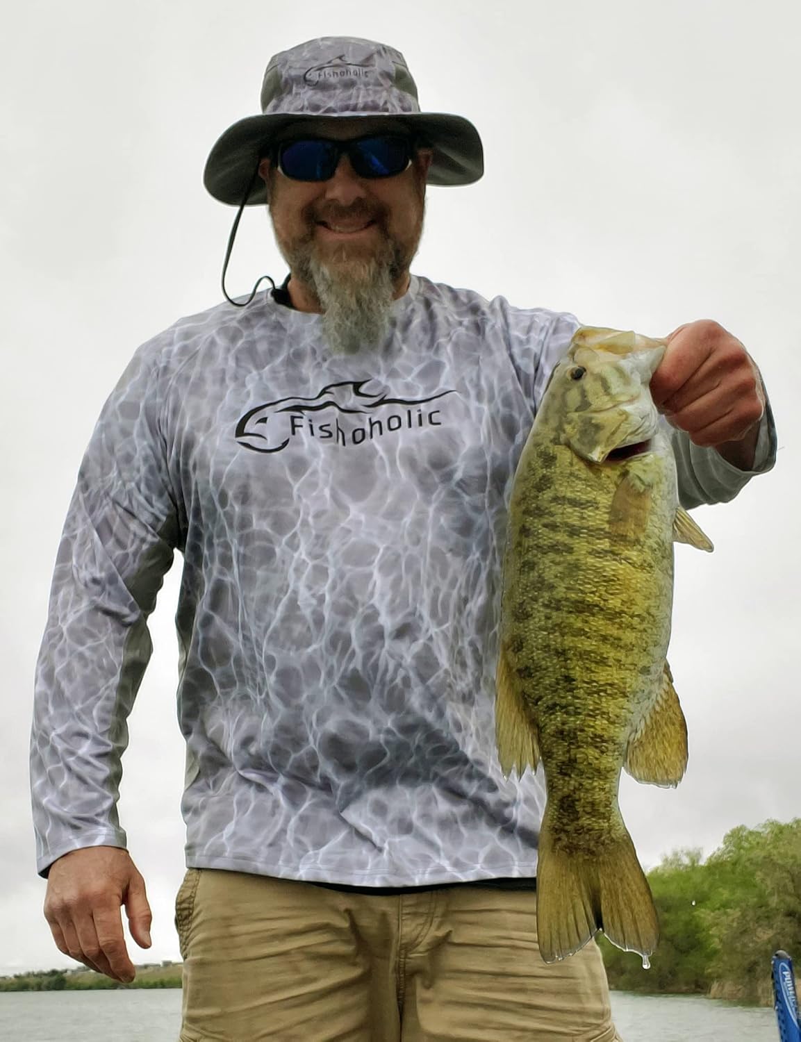 Fishoholic Fishing Hat - UPF50+ Sun Protection Wide Brim Hat - Boonie, Bucket with 2 Adj Straps - Image 2