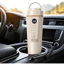 12V/24V Car Kettle, Portable Kettle for Hot Water, 316 Stainless Steel Premium Liner,Smart Multi-speed Temperature Control for Truck Driver OTR, Road Trips, RV(CREAM)