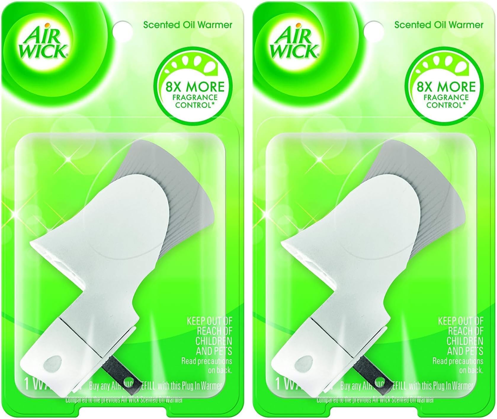 Air Wick Plug In Scented Oil Warmer | White | Essential Oils | 1 Count | Pack of 2