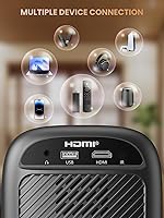 Vista 7 de Proyector Mini [Enfoque Eléctrico] GROVIEW Bluetooth, Proyector Portátil Totalmente Sellado, Zoom 75% y Bajo Nivel de Ruido, Proyector de Películas