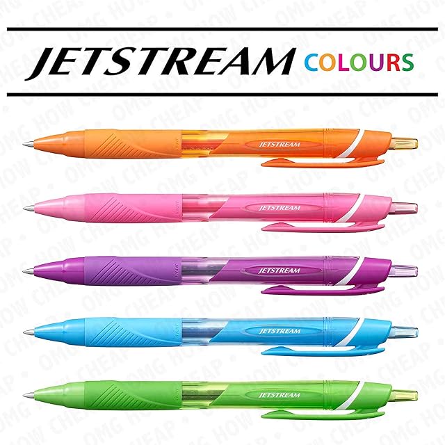 uni Jetstream Colours SXN-150C - Retractable 0.7mm Rollerballs - Tropical Set of 5