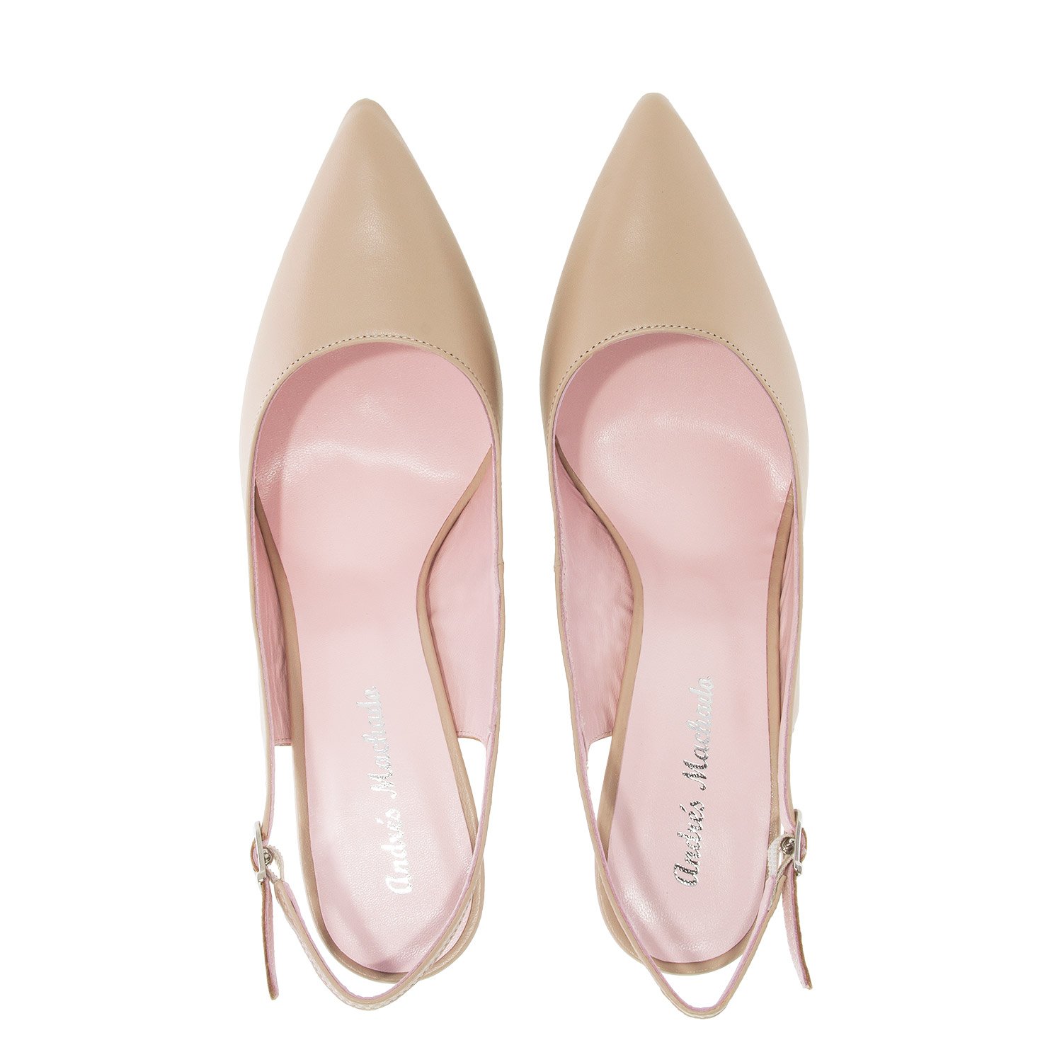 Andrés Machado - Elegante Pumps für Damen und Junge Frauen aus Leder – Daniela - Elegante Damenschuhe mit Absatz Slingpumps High Heels für den Sommer - EU 32 bis 35 / EU 42 bis 45