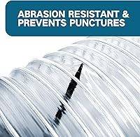 Vista 5 de Manguera de recolección de polvo de PVC de servicio pesado de 2-1/2 pulgadas x 5 pies, resistente a perforaciones, manguera flexible de humos de PVC