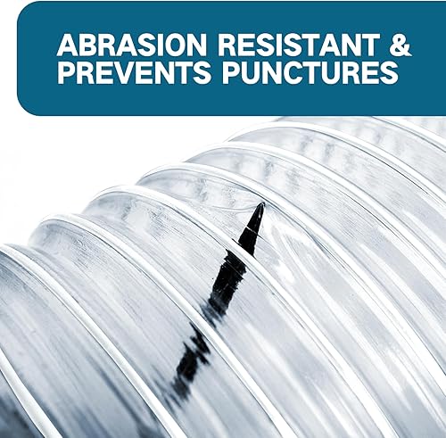 Miniatura 5 de Manguera de recogida de polvo de PVC pesado de 2.5 pulgadas x 5 pies, manguera flexible de recolección de humos de PVC transparente, resistente a