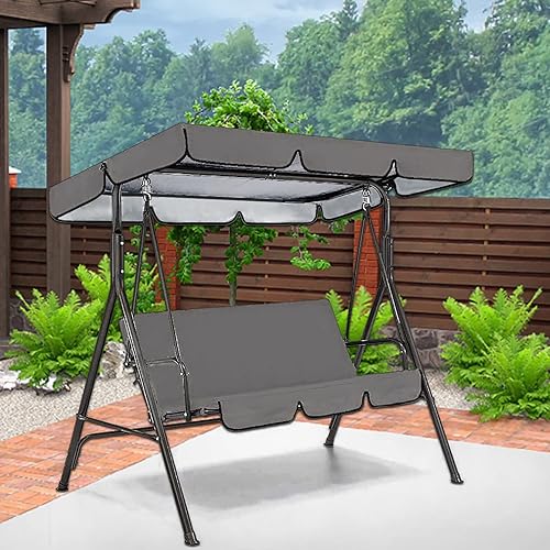 Miniatura 4 de Juego de cubierta superior impermeable para patio, cubierta superior de repuesto + funda de cojín para columpio para patio, columpio, jardín,