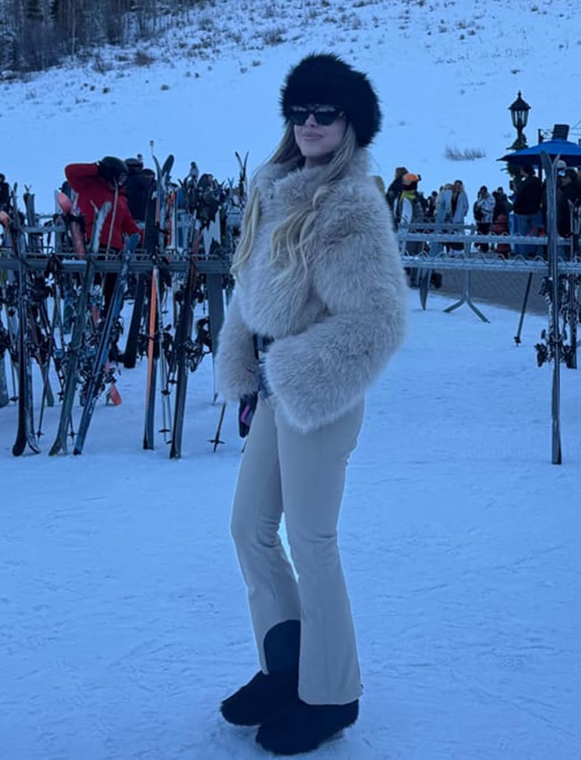 GSOU SNOW Women Ski Suit One Piece Snowsuit Snowboard Faux Fur Collar Slim Jumpsuit Jacket Insulated Windproof Outdoor Winter - Image 3