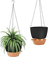 Vista 13 de GARDIFE maceta colgante, macetas colgantes de 8 pulgadas para plantas de interior y exterior, maceta con riego automático, paquete de 2 macetas
