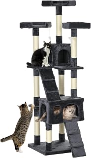 PawHut Árbol Rascador Torre Escalador
