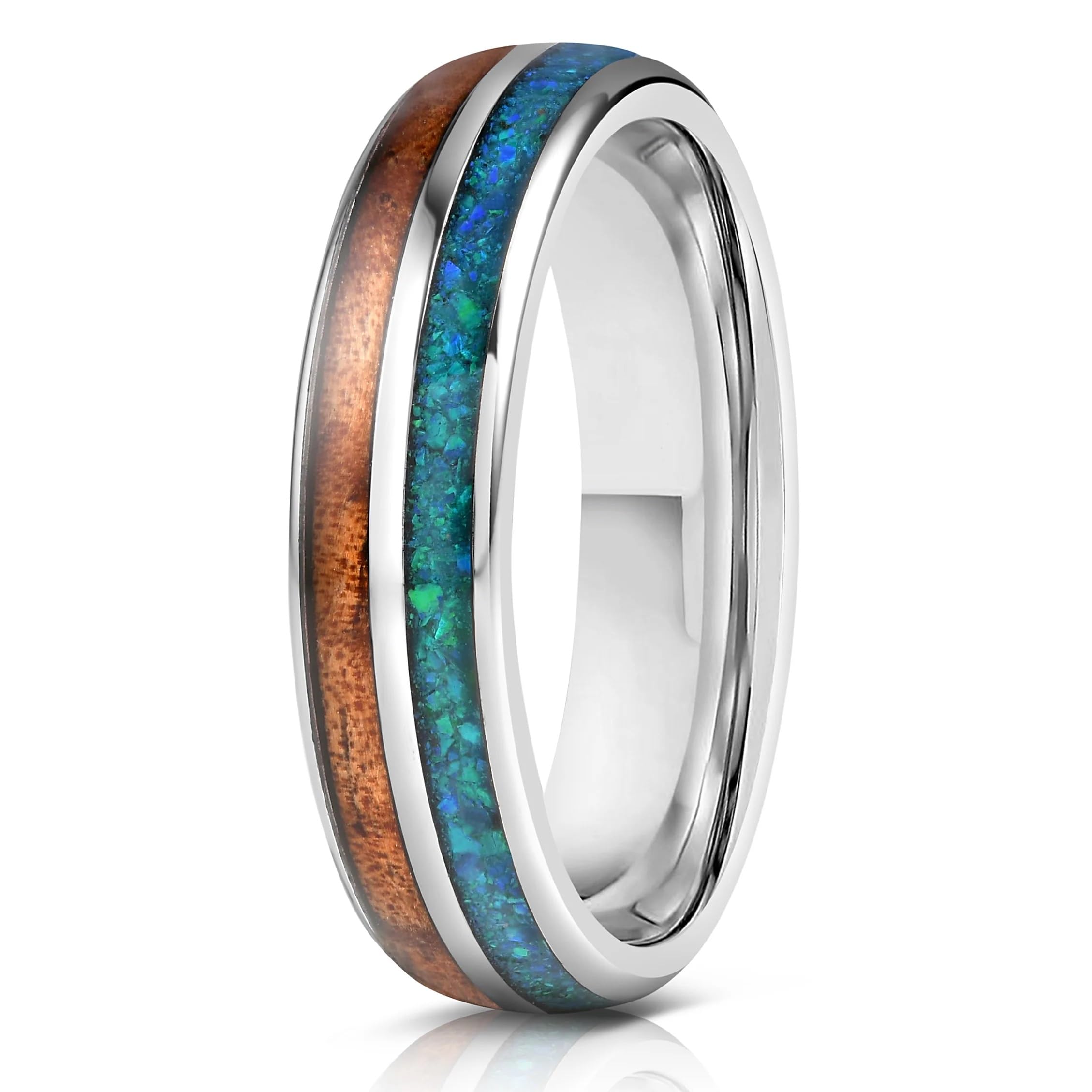 Silver Rings for Men Combo Boys Boyfriend gents friends girls mens Platinum ring for men Blue Ring for Boys Stainless Steel finger Rings Stylish Fashion thumb band set 440-image-5
