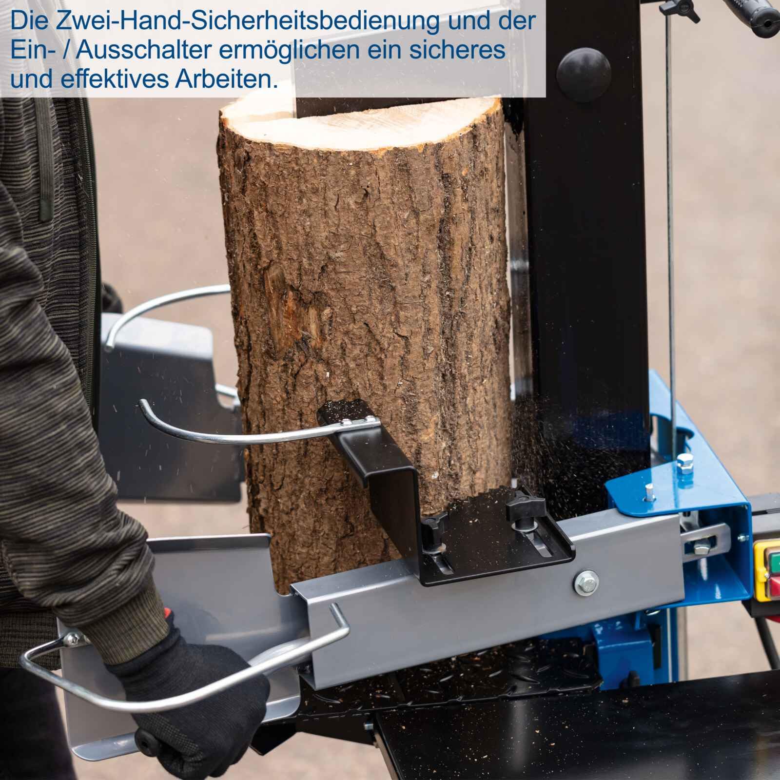 Scheppach Holzspalter stehend HL810 | 8 Tonnen Spaltkraft | 230V 3000W | 550mm Spaltgutlänge | 300mm Spaltgutdurchmesser | Hydraulikspalter Brennholzspalter Kurzholzspalter mit Fahrvorrichtung