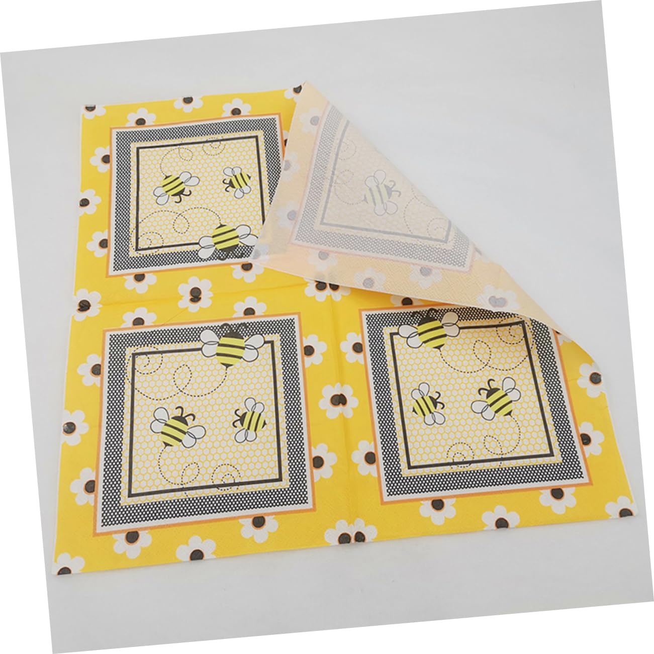 Servilletas de Papel Impresas Abejas de Colores, 100 Piezas