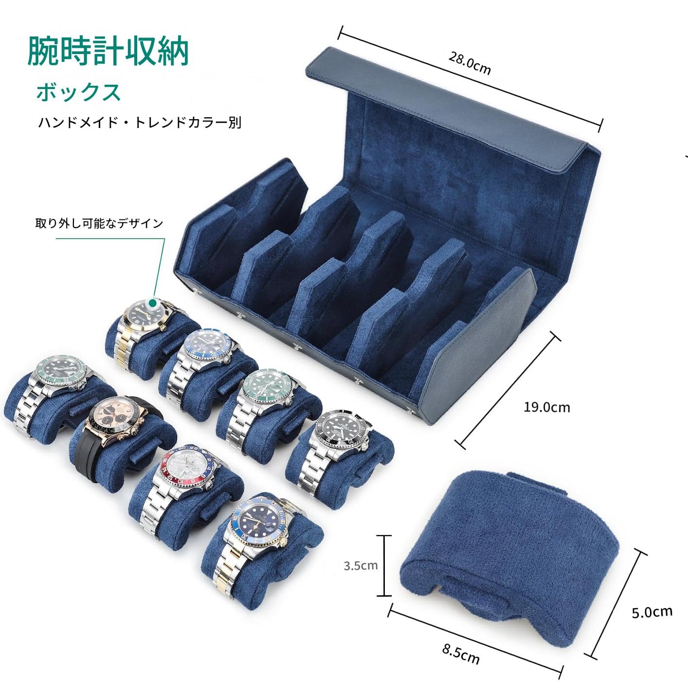 Amazon.co.jp: Contact's family 8本用 腕時計ロール 六角型レトロ
