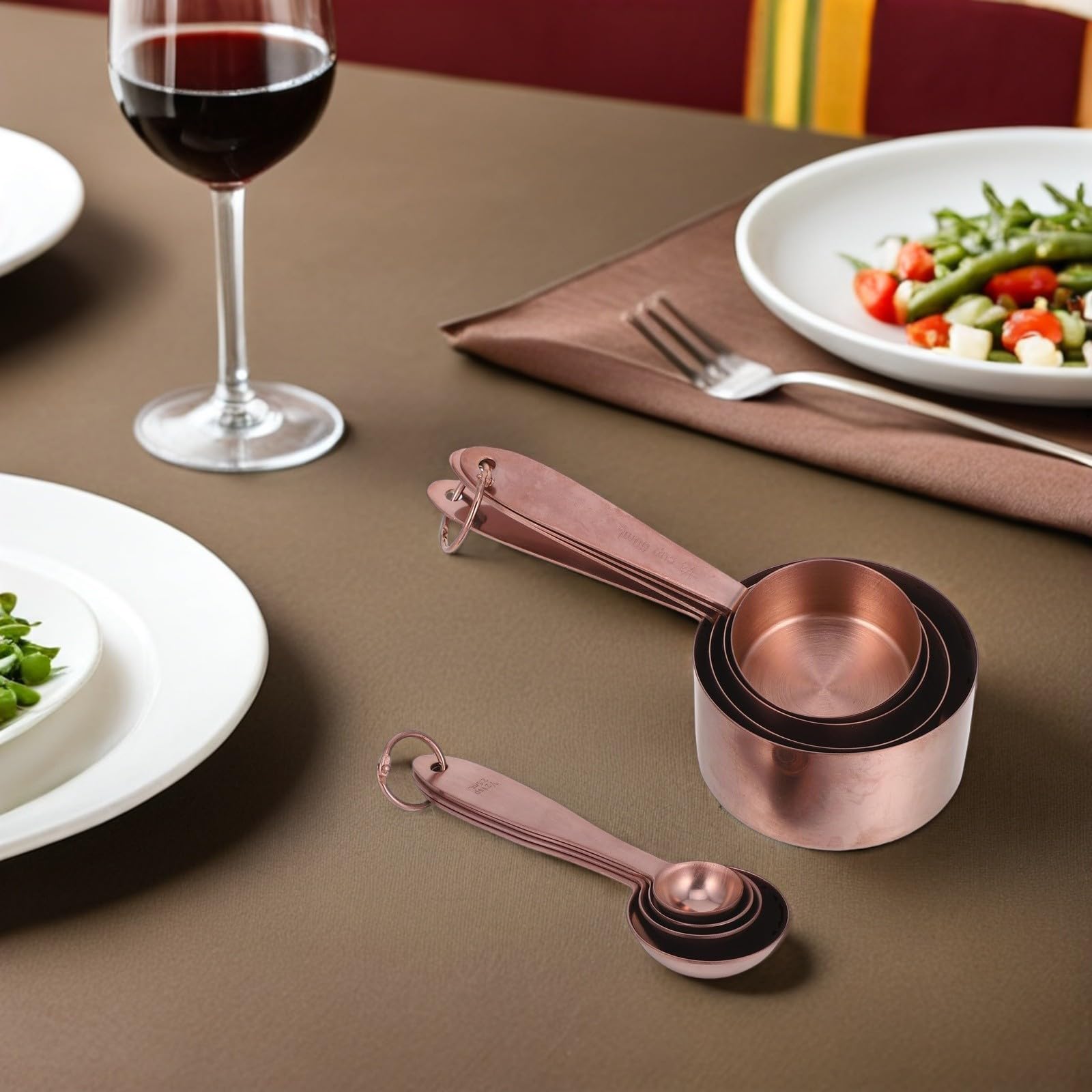 Set de Cuillères Doseuses Multifonctions en Acier Inoxydable 8 Pièces Graduation Précise Design Ergonomique pour Mesurer Café et Pâtisserie