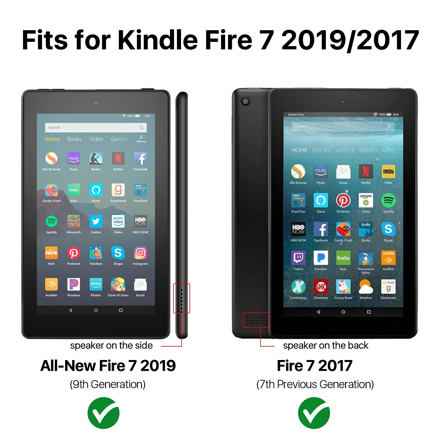 Amazon.com: TNP Case Cover for Amazon Kindle Fire 7 Tablet 9th