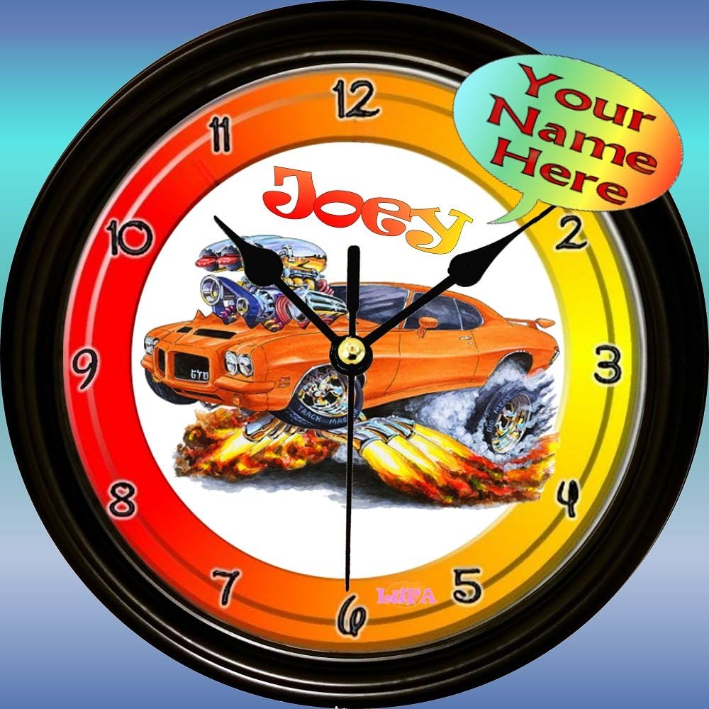 Amazon.com: Personalized GTO Hot Rod Wall Clock : Home & Kitchen