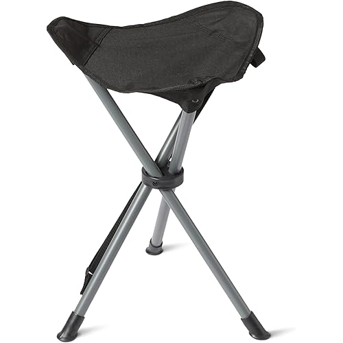 Amazon Basics Camping Stool, Collapsible, Black