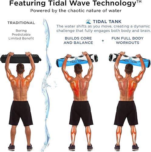 Miniatura 3 de Tidal Tank Tube - La bolsa Aqua Bag original - Bolsa de peso de agua de hasta 49 libras - Bolsas de arena ajustables para entrenamiento alternativo