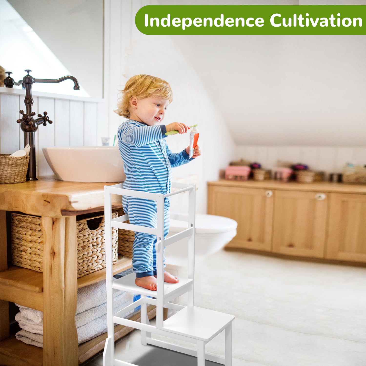 Amazon.com: FINIKIS Kids Step Stool LT01W : Home & Kitchen