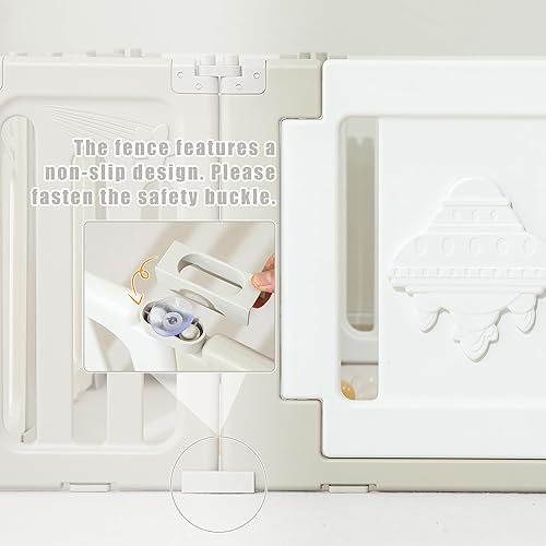 Miniatura 6 de Corralito de juego para bebés, 14 paneles extra grande, bolígrafos plegables para bebés y niños pequeños, OVNI portátil para niños, valla de puerta,