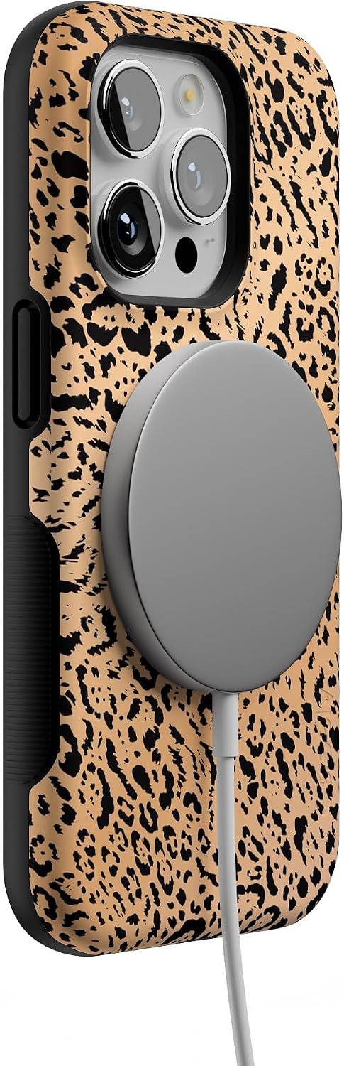 Casely iPhone 14 Pro Case | Born to Be Wild | Jaguar Print | Bold Protective Design | Compatible with MagSafe