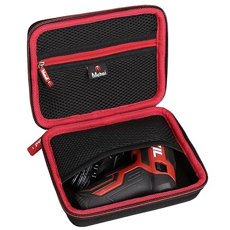 Mchoi Case Compatible with SKIL Rechargeable 4V Cordless Screwdriver - SD561801, with Mesh Pocket Fits for Bit, Bit Holder & USB Charging Cable, Power Screwdriver Shockproof Carrying Case