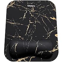 Gimars Tappetino Mouse Poggiapolsi, Mouse Pad Ergonomico in Memory Foam, Mousepad Gaming con Supporto Poggia Polsi e Base Antiscivolo per Computer Laptop Ufficio, Marmo
