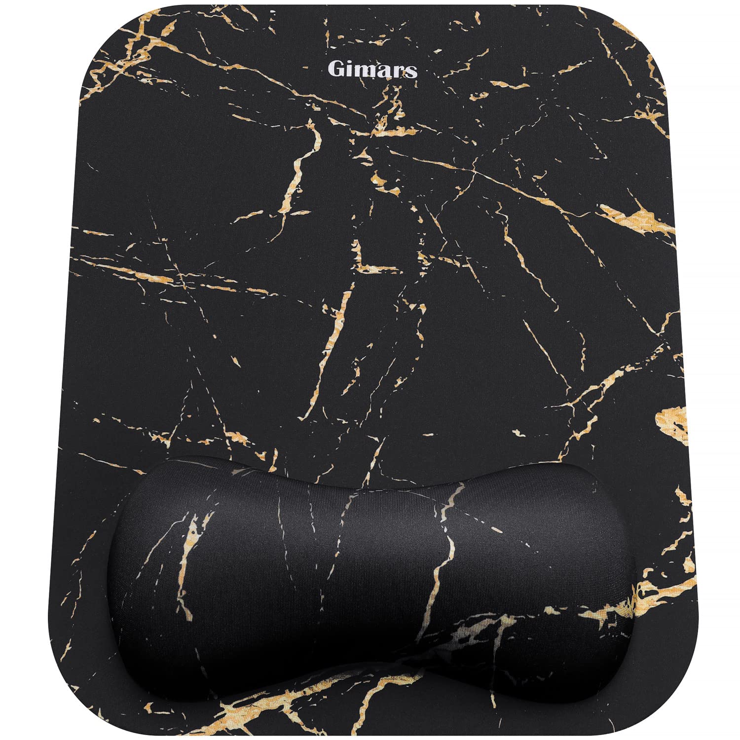 Gimars Mouse Mat Wrist Support, Ergonomic Memory Foam 28x21cm Large Mouse Pad Wrist Rest with Non-Slip Base, Mousepad for Laptop Gaming Office Computer Laptop MAC, Marble