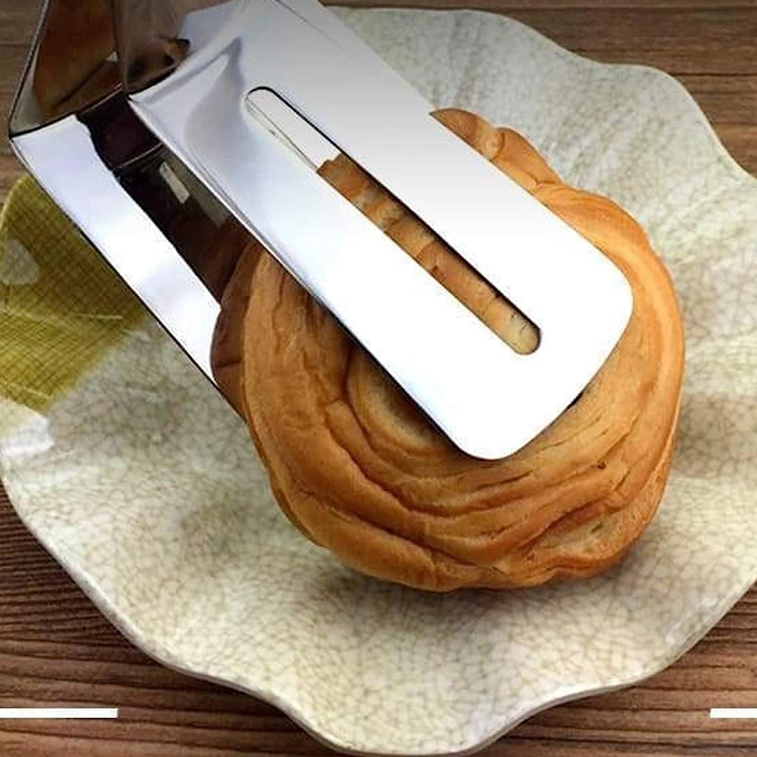Pinza per Barbecue in Acciaio Inox, Pinza per Bistecca, Pinza Multifunzionale per Alimenti, Pinza per Pane e Bistecca