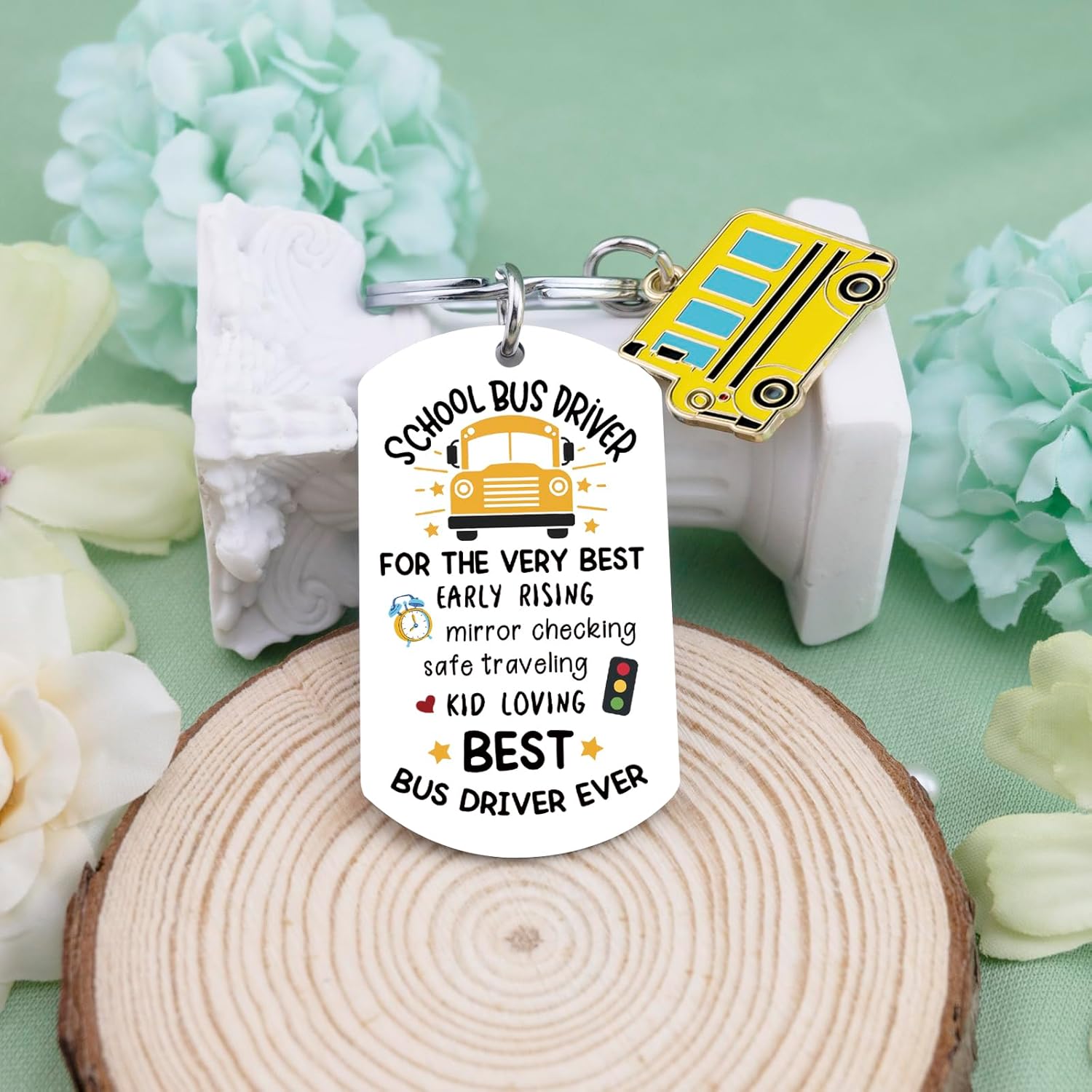 igvean Bus Driver Appreciation Gifts School Bus Driver Gifts Thank You Keychain Christmas Birthday Gift for Buses Drivers - Image 5