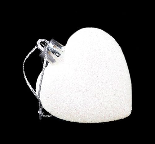 Miniatura 45 de Christmas Concepts® 0.315 x 2.362 in Baby Pink Glitter Corazón en forma de árbol de Navidad Adornos Rosa,