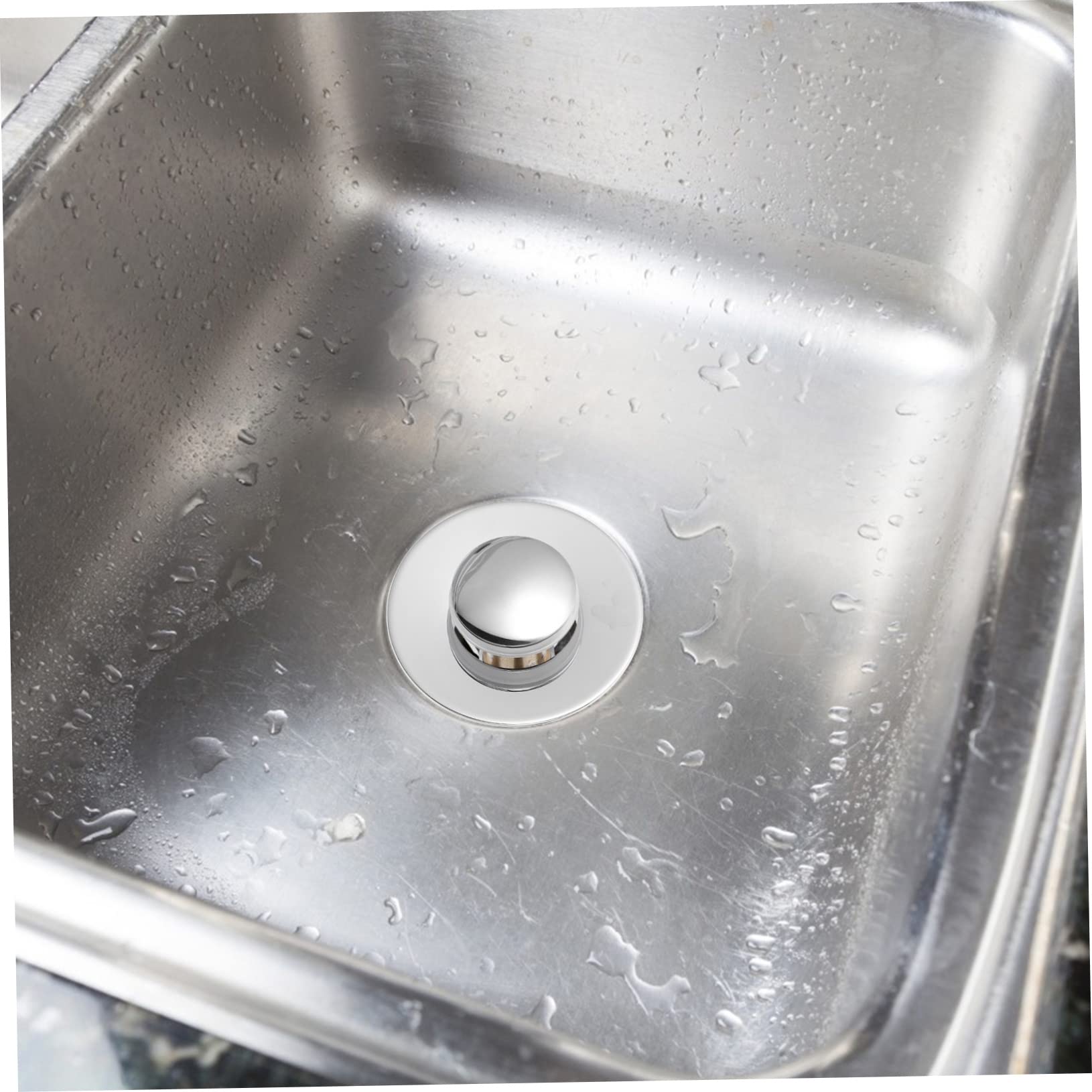 SHINEOFI 2 Piezas Tapón de Drenaje Rebote Práctico para Lavabo y Fregadero Tapón de Desagüe Presión Instalación y Duradera Moderno para Baños y Cocinas
