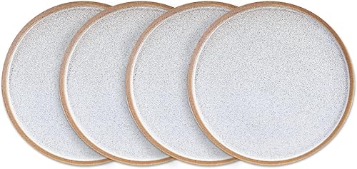 Stone lain Vince - Juego de platos de cerámica, 4 platos, color marrón