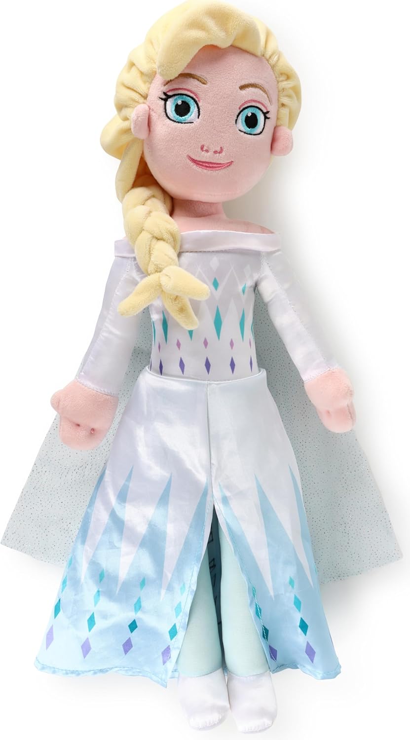 Jay Franco Kids Plush Pillow Buddy - 21 Inches Ultra-Soft Stuffed Plushie & Cozy Pillow, Official Licensed Product, Blue - Princess Elsa