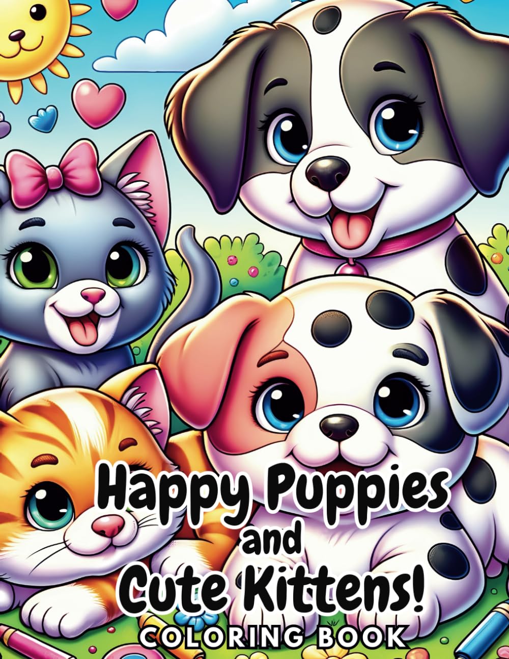 Happy Puppies and Cute Kittens!: An Adorable Coloring Adventure