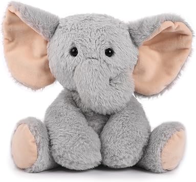 TCBunny Baby Elephant Bedtime Stuffed Animal Plush Toy 11", Kids, Aichie Grey