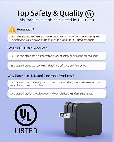 Miniatura 5 de Superer Cargador GaN USB-C 4 en 1 de 65 W apto para portátil Asus, para VivoBook ZenBook, ExpertBook, serie Chromebook con 3 puntas conmutables,