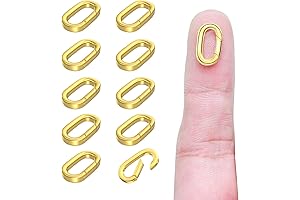10Pcs 18K Gold Filled Oval Clasp Carabiner Necklace