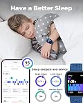 BIGGERFIVE Smart Watch for Kids, 1.8" Fitness Tracker Watch Pedometer, Heart Rate, Sleep Monitor, IP68 Waterproof, Calorie Step Counter, Puzzle Games with/Without APP for Girls Boys Teens 5-16, Blue
