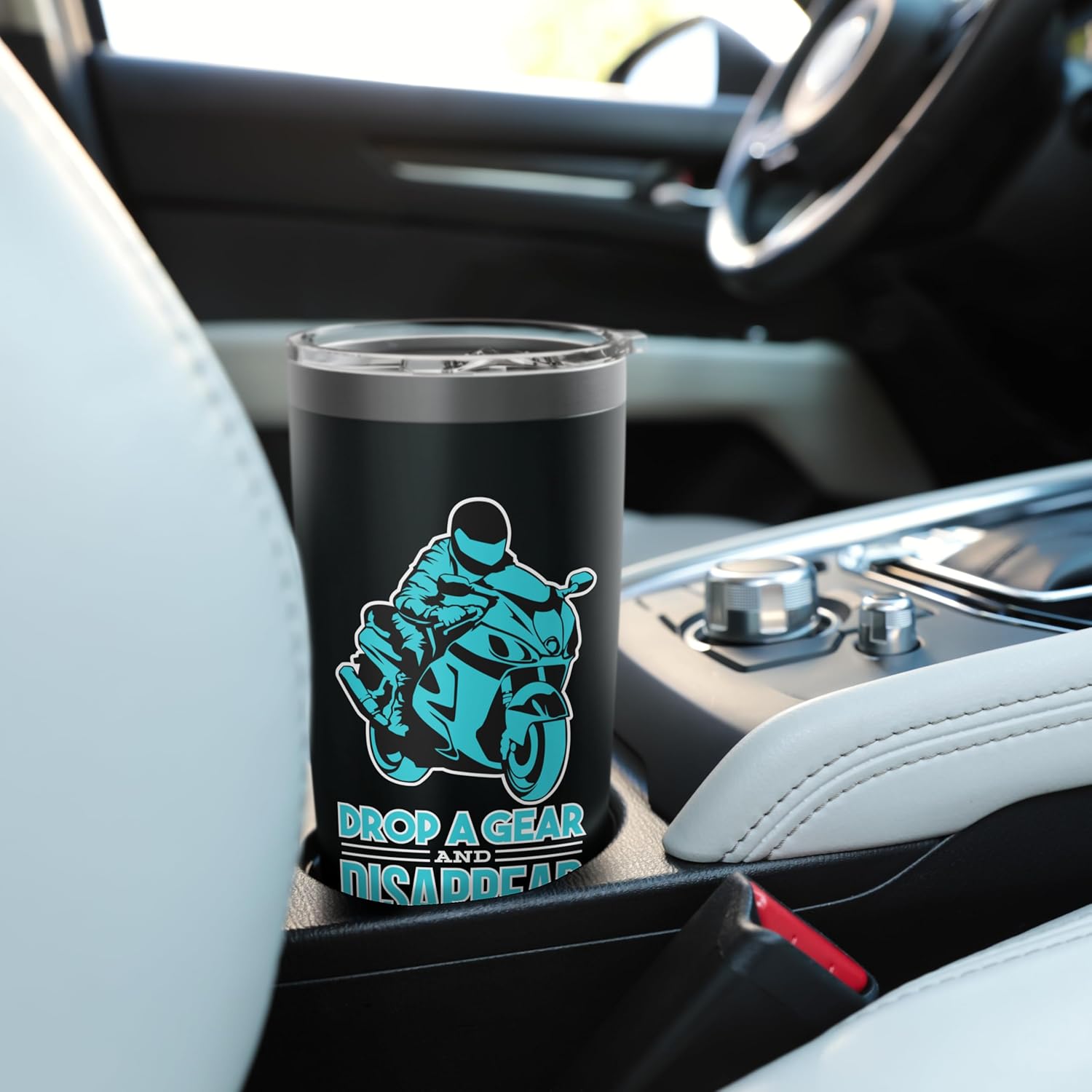 Drop A Gear And Disappear - Biker and Motorcycle Stainless Steel Insulated Tumbler