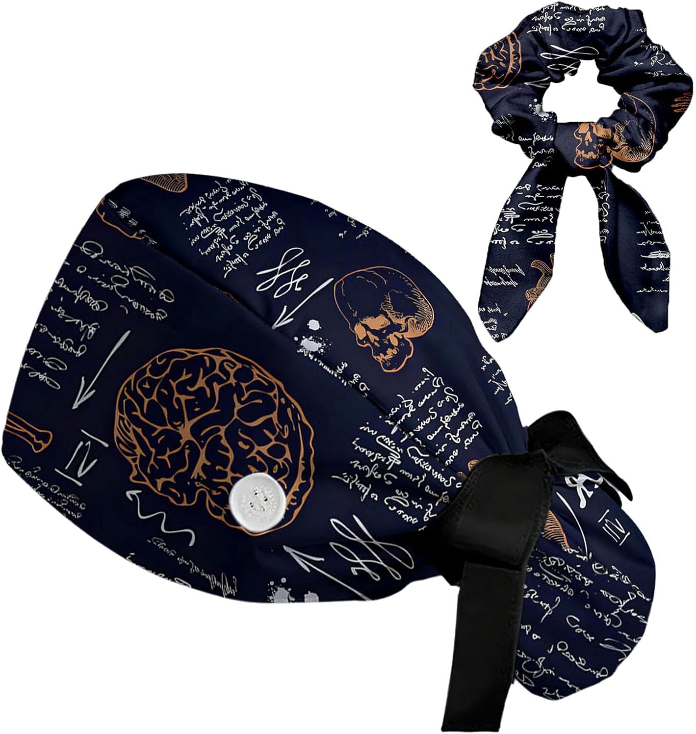 Scrub Caps for Men & Women,Nurse Hat with Sweatband & Buttons - Adjustable Surgical Hat Comfort Fit for Doctors,Nurses.