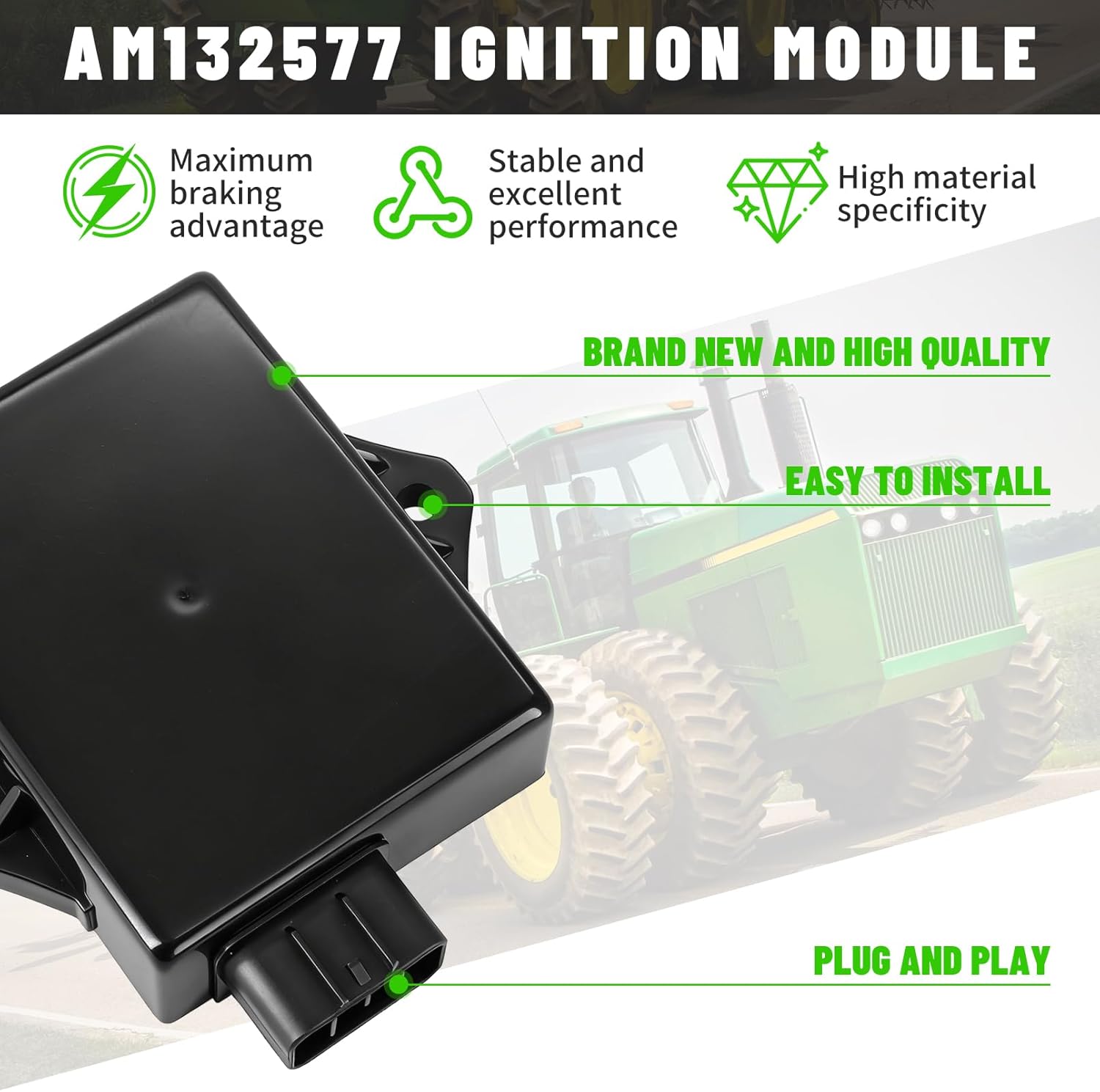 AM132577 21119-2160 Ignition Module Igniter CDI Box For John Deere Gator HPX 4X2 4X4 HPX615E Compatible with Kawasaki Mule 1000 2510 2520 2500 3000 3010