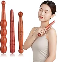 Healifty 3pcs Wooden Reflexology Sticks - Foot Hand Back Acupressure Massager for Trigger Points & Deep Tissue Relief