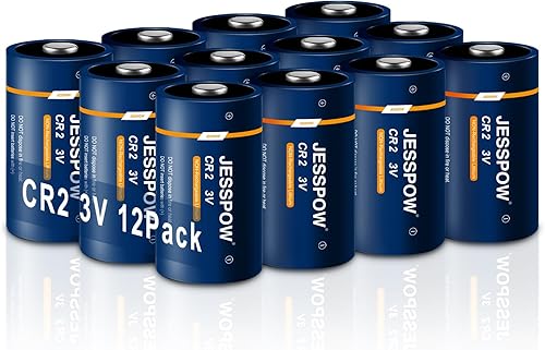 JESSPOW CR2 3V Non-Rechargeable Lithium Batteries, CR2 Battery for Golf Rangefinder, Alarm Systems, Motion Sensor, Smoke Detector, Flashlight,